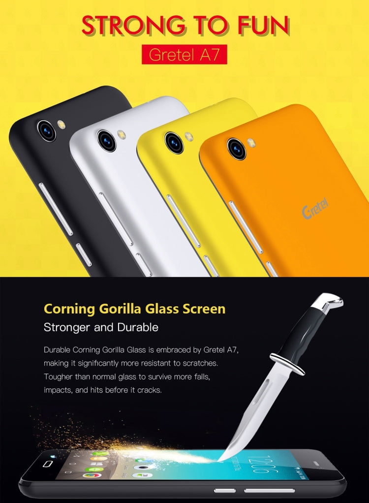 [HK Warehouse] Gretel A7, 1GB+16GB, 4.7 inch Android 6.0