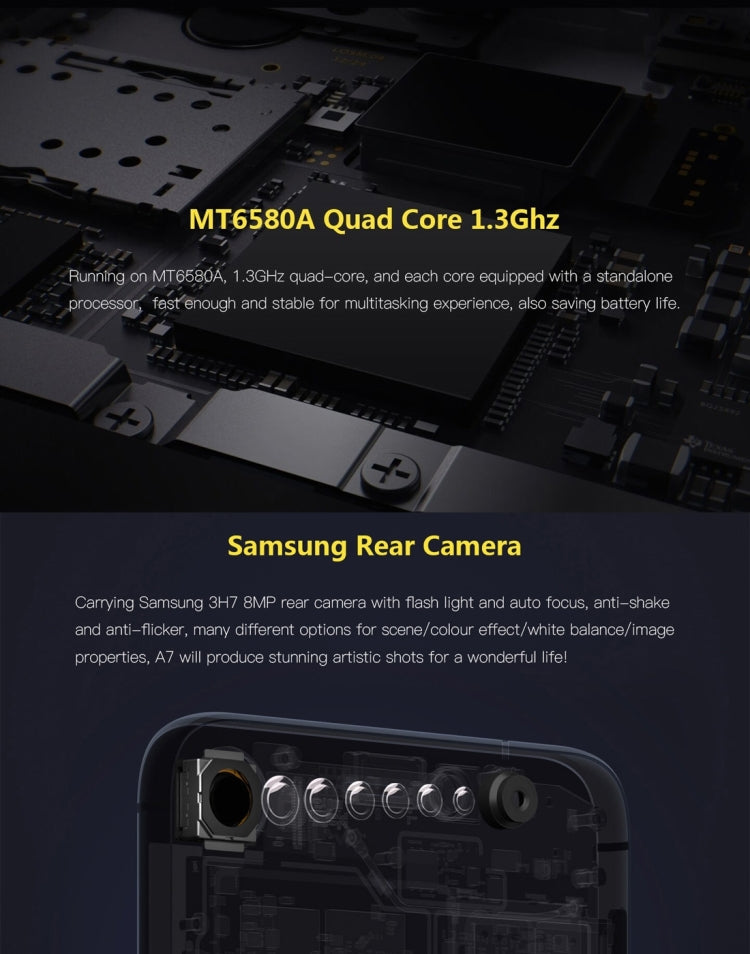 [HK Warehouse] Gretel A7, 1GB+16GB, 4.7 inch Android 6.0