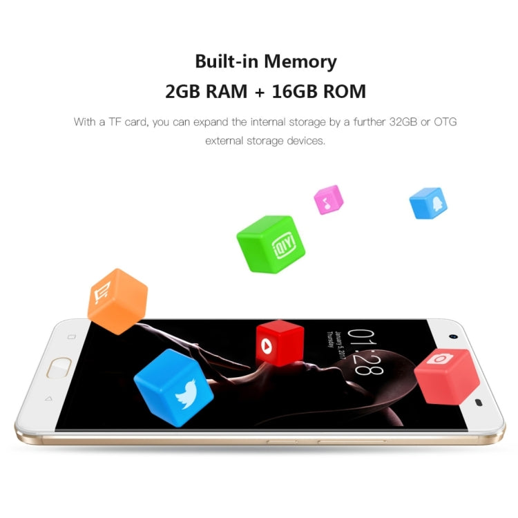 [HK Warehouse] Gretel GT6000, 2GB+16GB, Dual Back Cameras, 6000mAh Large Battery, Front Fingerprint Identification, 5.5 inch Sharp Screen Android 7.0 MTK6737 Quad Core up to 1.3GHz, Network: 4G, Dual SIM, HOME Key(Blue)