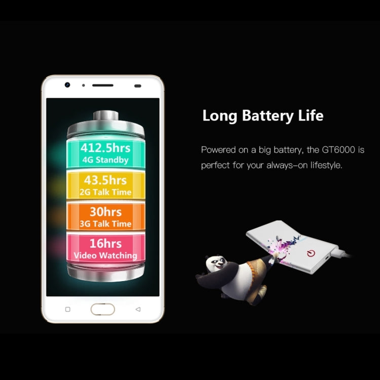 [HK Warehouse] Gretel GT6000, 2GB+16GB, Dual Back Cameras, 6000mAh Large Battery, Front Fingerprint Identification, 5.5 inch Sharp Screen Android 7.0 MTK6737 Quad Core up to 1.3GHz, Network: 4G, Dual SIM, HOME Key(Blue)