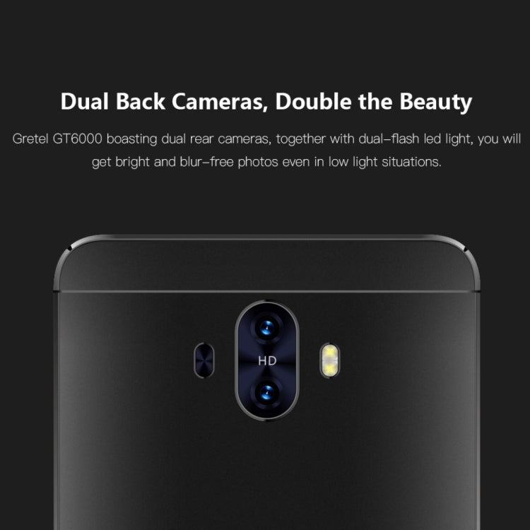 [HK Warehouse] Gretel GT6000, 2GB+16GB, Dual Back Cameras, 6000mAh Large Battery, Front Fingerprint Identification, 5.5 inch Sharp Screen Android 7.0 MTK6737 Quad Core up to 1.3GHz, Network: 4G, Dual SIM, HOME Key(Blue)