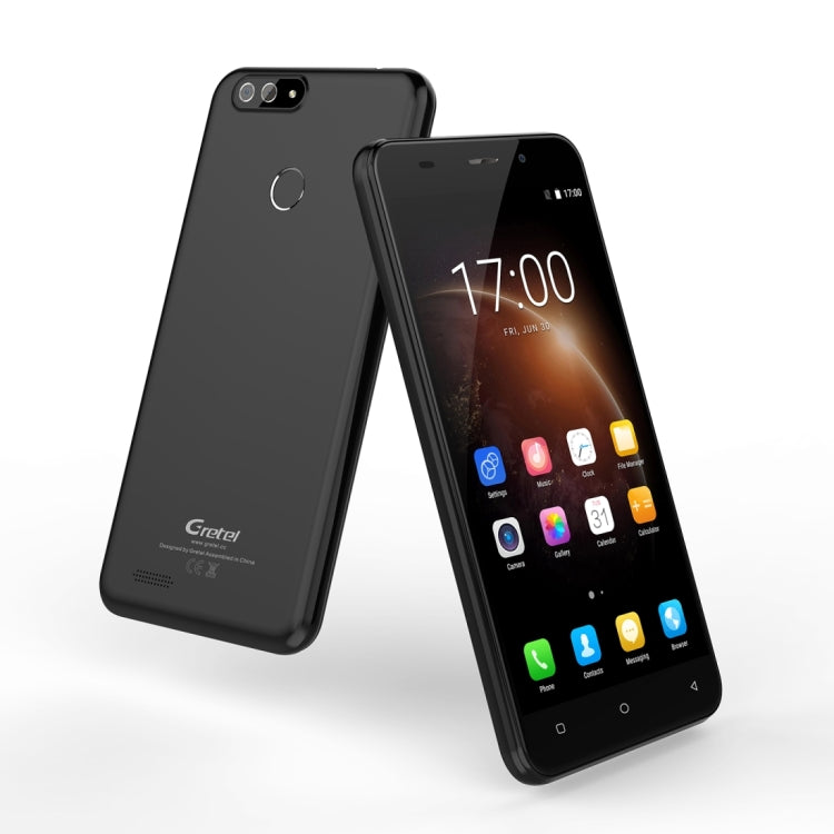 [HK Warehouse] Gretel S55, 1GB+16GB, Dual Back Cameras, Fingerprint Identification,  5.5 inch Android 7.0  MTK6580A Quad Core up to 1.3GHz, Network: 3G, Dual SIM