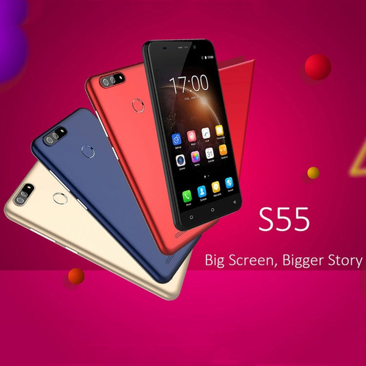 [HK Warehouse] Gretel S55, 1GB+16GB, Dual Back Cameras, Fingerprint Identification,  5.5 inch Android 7.0  MTK6580A Quad Core up to 1.3GHz, Network: 3G, Dual SIM