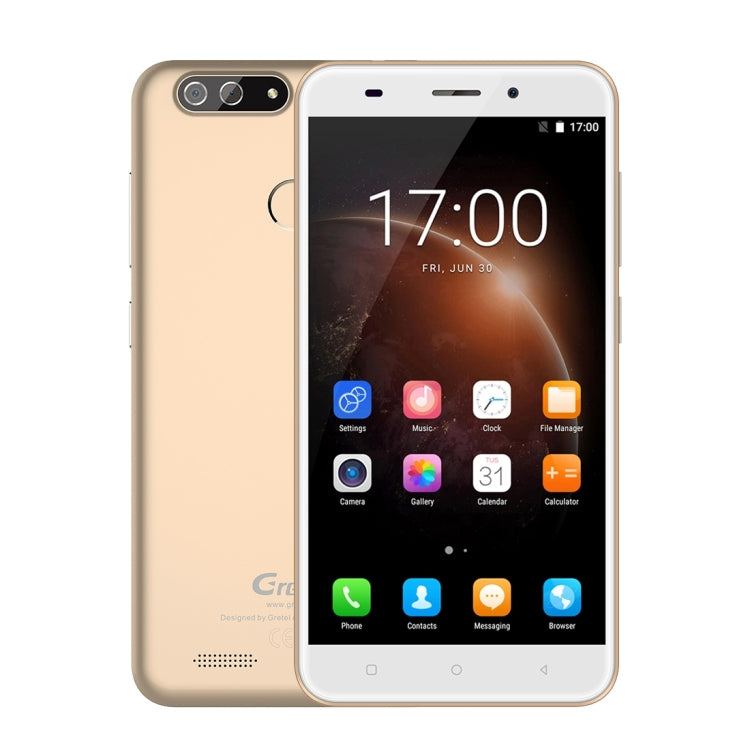[HK Warehouse] Gretel S55, 1GB+16GB, Dual Back Cameras, Fingerprint Identification,  5.5 inch Android 7.0  MTK6580A Quad Core up to 1.3GHz, Network: 3G, Dual SIM