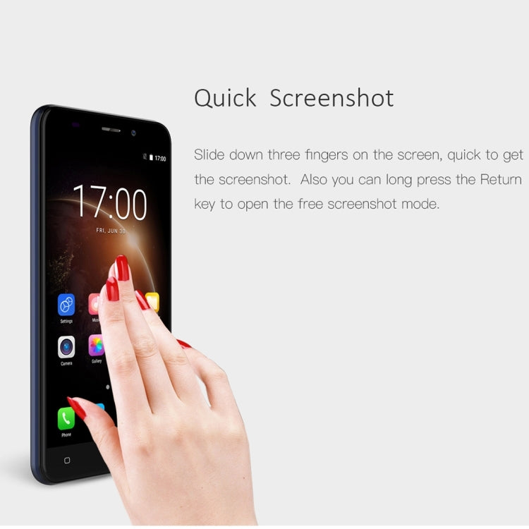 [HK Warehouse] Gretel S55, 1GB+16GB, Dual Back Cameras, Fingerprint Identification,  5.5 inch Android 7.0  MTK6580A Quad Core up to 1.3GHz, Network: 3G, Dual SIM