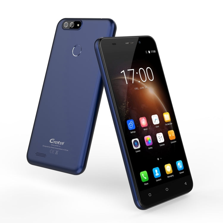 [HK Warehouse] Gretel S55, 1GB+16GB, Dual Back Cameras, Fingerprint Identification,  5.5 inch Android 7.0  MTK6580A Quad Core up to 1.3GHz, Network: 3G, Dual SIM