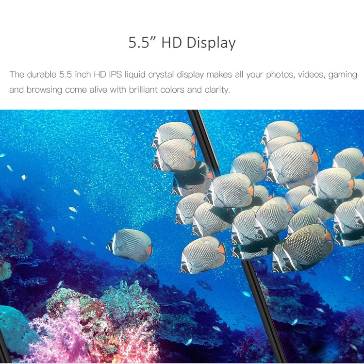 [HK Warehouse] Gretel S55, 1GB+16GB, Dual Back Cameras, Fingerprint Identification,  5.5 inch Android 7.0  MTK6580A Quad Core up to 1.3GHz, Network: 3G, Dual SIM