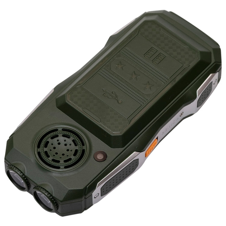 W2023 Triple Proofing Elder Phone, Waterproof Shockproof Dustproof, 2400mAh Battery, 2.4 inch, MTK67261D, 21 Keys, LED Flashlight, FM, Dual SIM(Green)