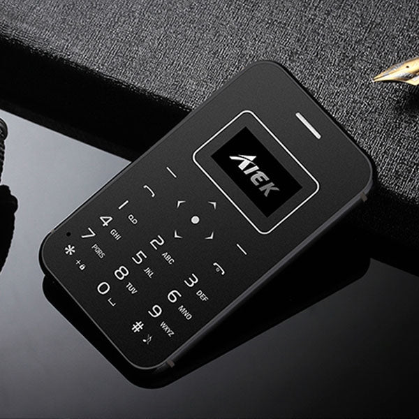 AIEK X8 Card Mobile Phone, 0.96 inch Screen, MT6261M, 21 Keys, MP3, LED Torch, FM, Bluetooth, GSM