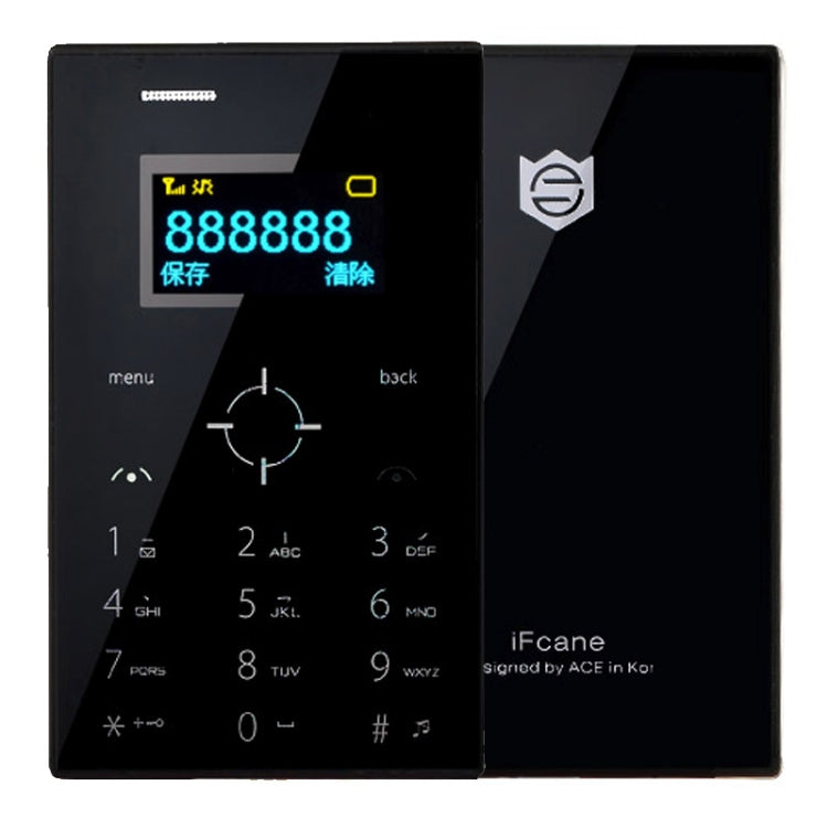 iFcane E3 Card Mobile Phone, 0.96 inch Screen, 21 Keys, MP3, TF, FM,  GSM