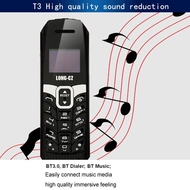LONG-CZ T3 Mini Mobile Phone, Hands Free Bluetooth Dialer, Bluetooth Music, FM, GSM