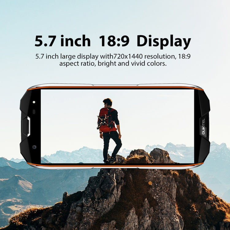 [HK Warehouse] OUKITEL WP5000, 6GB+64GB, Back Fingerprint Identification, IP68 Waterproof Dustproof Shockproof, 5.7 inch Android 7.1 Helio P25 Octa-core up to 2.5GHz, 5200mAh Battery, Network: 4G(Black)