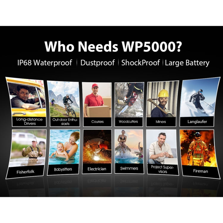 [HK Warehouse] OUKITEL WP5000, 6GB+64GB, Back Fingerprint Identification, IP68 Waterproof Dustproof Shockproof, 5.7 inch Android 7.1 Helio P25 Octa-core up to 2.5GHz, 5200mAh Battery, Network: 4G(Black)
