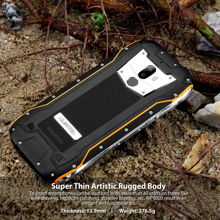 [HK Warehouse] OUKITEL WP5000, 6GB+64GB, Back Fingerprint Identification, IP68 Waterproof Dustproof Shockproof, 5.7 inch Android 7.1 Helio P25 Octa-core up to 2.5GHz, 5200mAh Battery, Network: 4G(Black)