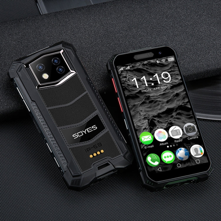 SOYES S10 Max Rugged Phone, 4GB+64GB, IP68 Waterproof Dustproof Shockproof, Face ID & Fingerprint Identification, 3.5 inch Android 10.0 MTK6762 Octa Core up to 2.0GHz, Dual SIM, PTT Walkie Talkie, OTG, NFC, Network: 4G