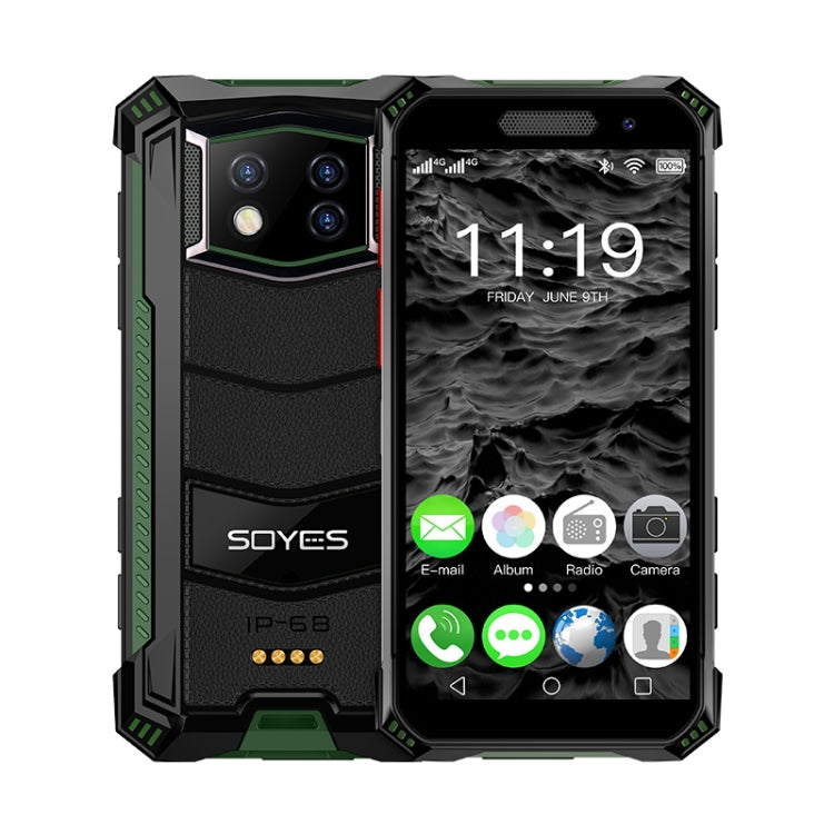SOYES S10 Max Rugged Phone, 4GB+64GB, IP68 Waterproof Dustproof Shockproof, Face ID & Fingerprint Identification, 3.5 inch Android 10.0 MTK6762 Octa Core up to 2.0GHz, Dual SIM, PTT Walkie Talkie, OTG, NFC, Network: 4G