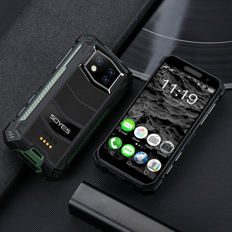 SOYES S10 Max Rugged Phone, 4GB+64GB, IP68 Waterproof Dustproof Shockproof, Face ID & Fingerprint Identification, 3.5 inch Android 10.0 MTK6762 Octa Core up to 2.0GHz, Dual SIM, PTT Walkie Talkie, OTG, NFC, Network: 4G