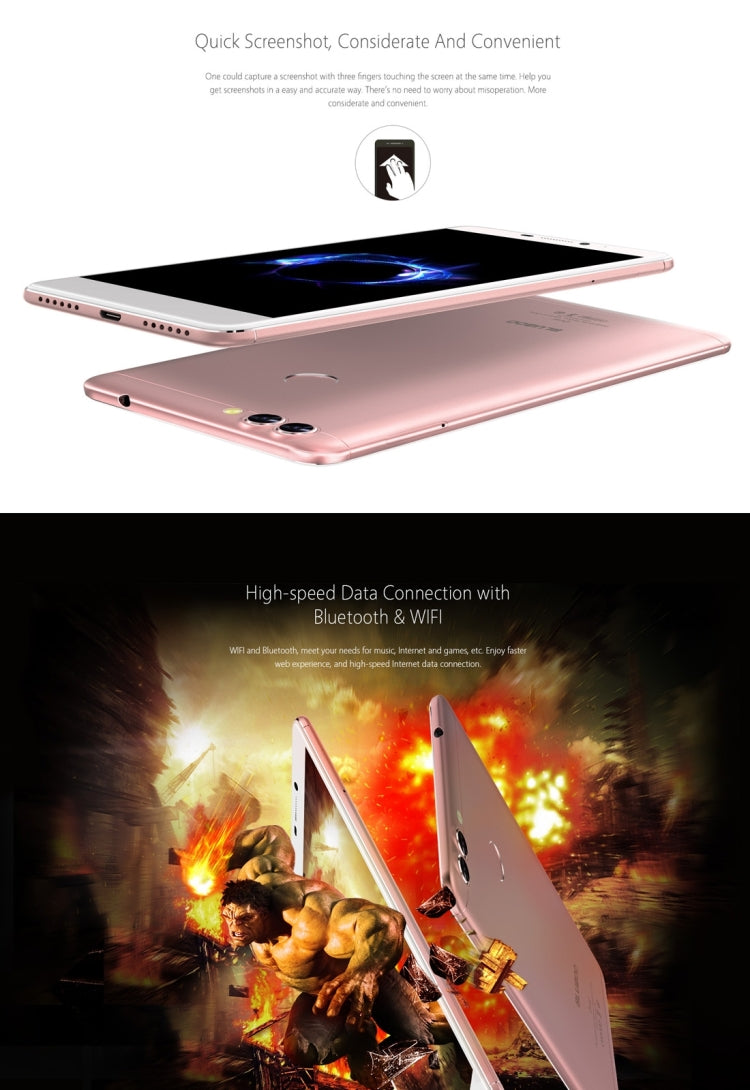 [HK Warehouse] BLUBOO Dual, 2GB+16GB, Dual Rear Cameras, Fingerprint Identification, 5.5 inch Android 6.0 MTK6737T Quad Core up to 1.5GHz, Network: 4G, OTG, WiFi, BT, GPS, Dual SIM(Gold)