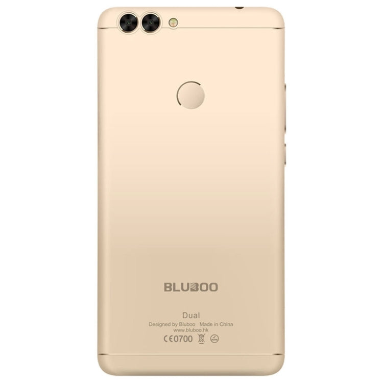 [HK Warehouse] BLUBOO Dual, 2GB+16GB, Dual Rear Cameras, Fingerprint Identification, 5.5 inch Android 6.0 MTK6737T Quad Core up to 1.5GHz, Network: 4G, OTG, WiFi, BT, GPS, Dual SIM(Gold)