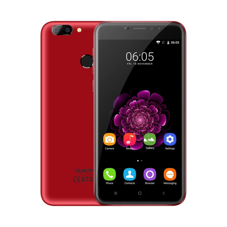 [HK Warehouse] OUKITEL U20 Plus, 2GB+16GB, Dual Rear Cameras, Press Fingerprint Identification, 5.5 inch 2.5D Curved Sharp Screen Android 6.0 MTK6737T Quad Core up to 1.5GHz, Network: 4G, Dual SIM
