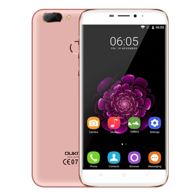 [HK Warehouse] OUKITEL U20 Plus, 2GB+16GB, Dual Rear Cameras, Press Fingerprint Identification, 5.5 inch 2.5D Curved Sharp Screen Android 6.0 MTK6737T Quad Core up to 1.5GHz, Network: 4G, Dual SIM