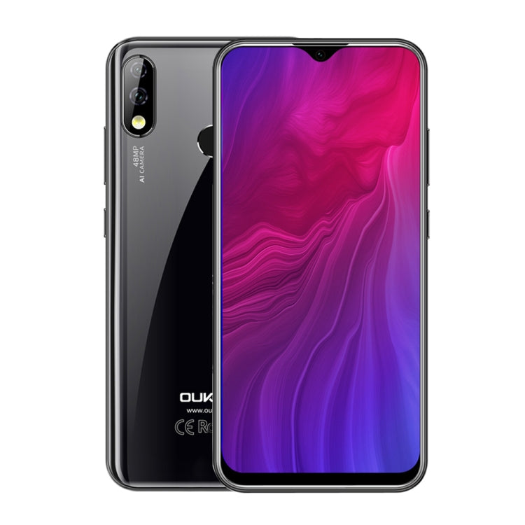[HK Warehouse] OUKITEL Y4800, 48MP Camera, 6GB+128GB, Dual AI Back Cameras, Fingerprint Identification, 4000mAh Battery, 6.3 inch Water-drop Screen Android 9.0 MTK Helio P70 Octa Core up to 2.0GHz, Network: 4G, Dual SIM, OTG(Black)