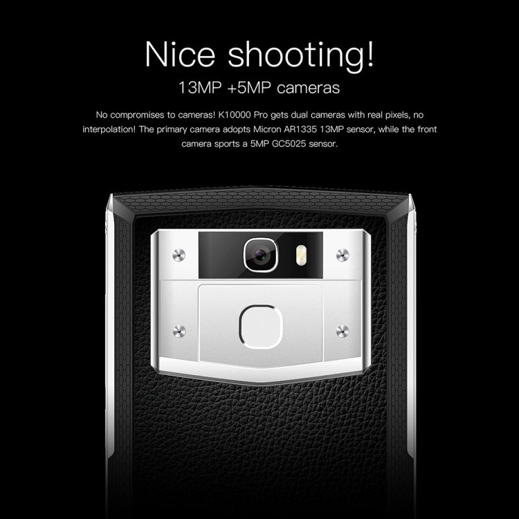 [HK Warehouse] OUKITEL K10000 Pro, 3GB+32GB, Press Fingerprint Identification, 10000mAh Battery, 5.5 inch Android 7.0 MTK6750T Octa Core up to 1.5GHz, Network: 4G, OTG, FOTA, GPS, FM