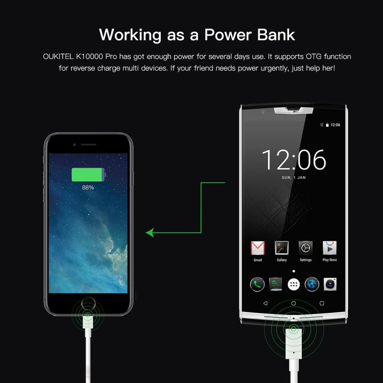 [HK Warehouse] OUKITEL K10000 Pro, 3GB+32GB, Press Fingerprint Identification, 10000mAh Battery, 5.5 inch Android 7.0 MTK6750T Octa Core up to 1.5GHz, Network: 4G, OTG, FOTA, GPS, FM
