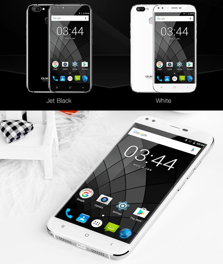 [HK Warehouse] OUKITEL U22, 2GB+16GB, Dual Rear Cameras + Dual Front Cameras,  Fingerprint Identification, 5.5 inch  Android 7.0 MTK6850A Quad Core up to 1.3GHz, Network: 3G, Dual SIM