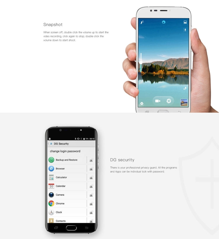 [HK Warehouse] DOOGEE X9 mini, 1GB+8GB, DTouch Fingerprint, 5.0 inch 2.5D Android 6.0 MTK6580 64-Bit Quad Core 1.3GHz to 1.5GHz, Network: 3G, WiFi, GPS, FM, Dual SIM