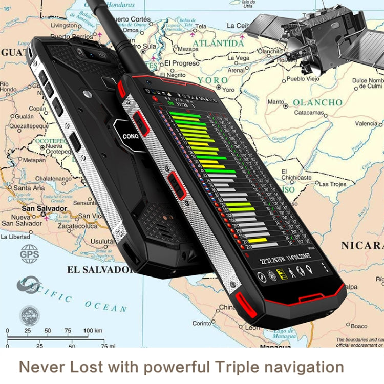 Conquest S12 Pro Rugged Phone, 4GB+64GB, Walkie Talkie Function, 8000mAh Battery, IP68 Waterproof Dustproof Shockproof, Face ID & Fingerprint Identification, 5.99 inch Android 9.0 Helio P70 Octa Core up to 2.5GHz, Network: 4G, NFC, OTG, PTT, POC