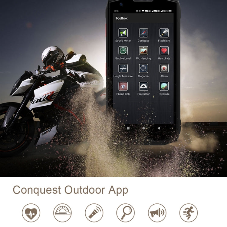 Conquest S12 Pro Rugged Phone, 6GB+128GB, 8000mAh Battery, IP68 Waterproof Dustproof Shockproof, Face ID & Fingerprint Identification, 5.99 inch Android 9.0 Helio P70 Octa Core up to 2.5GHz, Network: 4G, NFC, OTG(Red)