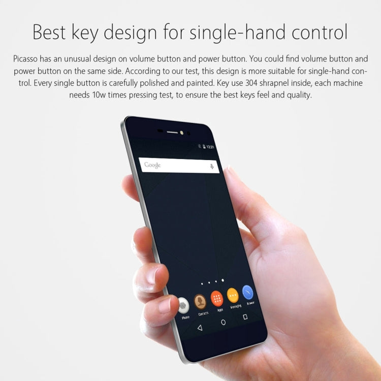 BLUBOO Picasso, 2GB+16GB, 5.0 inch Android 5.1 MediaTek MT6580 Quad Core 1.3GHz, Dual SIM, FM Radio, Network: 3G(Dark Blue)