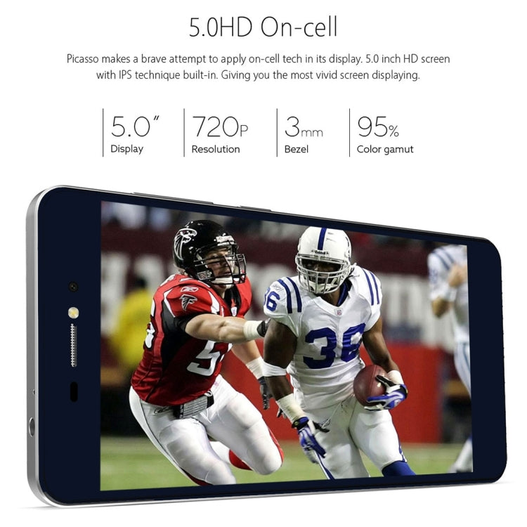 BLUBOO Picasso, 2GB+16GB, 5.0 inch Android 5.1 MediaTek MT6580 Quad Core 1.3GHz, Dual SIM, FM Radio, Network: 3G(Dark Blue)