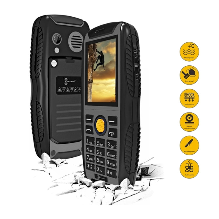 KEN XIN DA Proofing W3 Phone, IP68 Waterproof, Shockproof, Dustproof, 2.2 inch, Support Bluetooth FM, Network: 2G