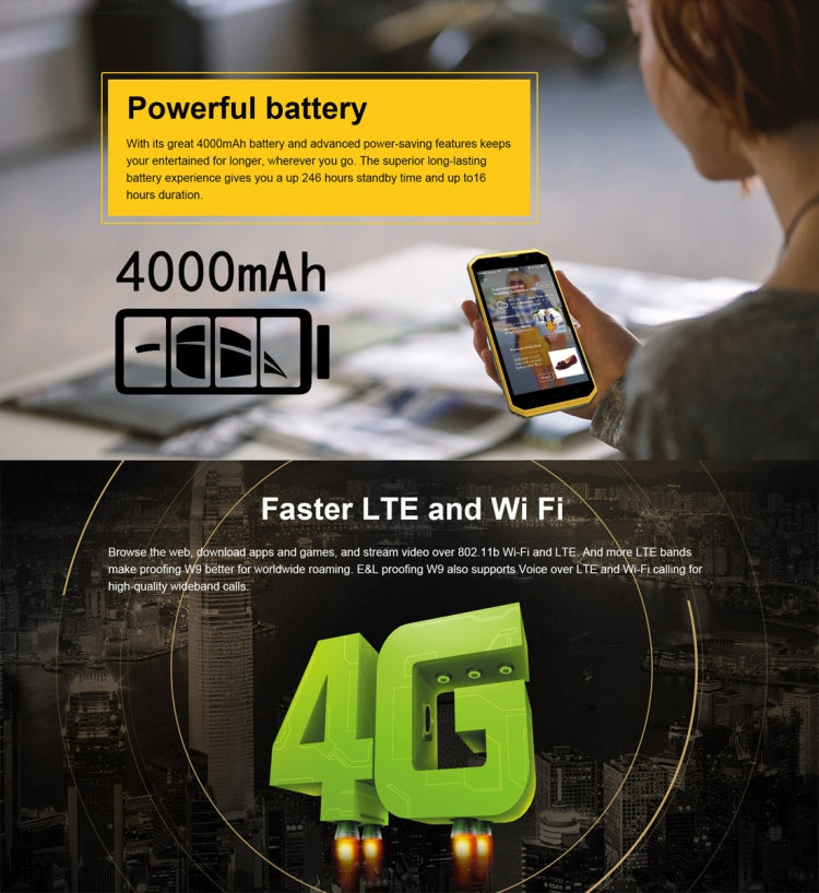 [HK Warehouse] E&L Proofing W9, 2GB+16GB, IP68 Waterproof, Shockproof, Dustproof, 6.0 inch Android 7.0 MTK6753 Octa Core