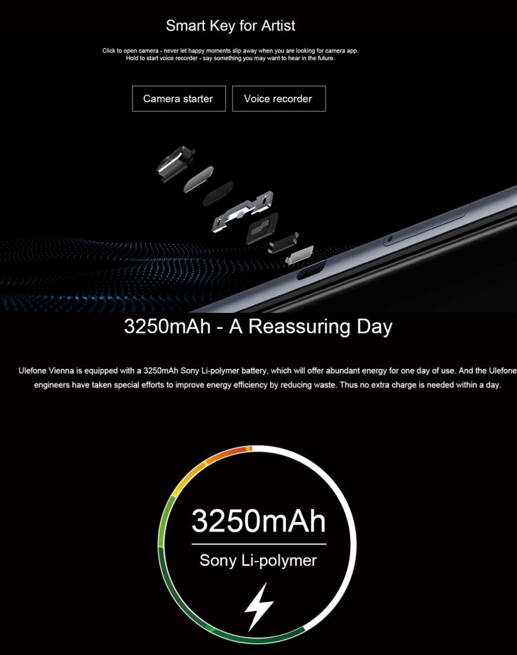 Ulefone Vienna, 3GB+32GB, Fingerprint Identification, 5.5 inch Android 5.1 MTK6753 Octa Core 1.3GHZ, OTG, GPS, FM, Network: 4G