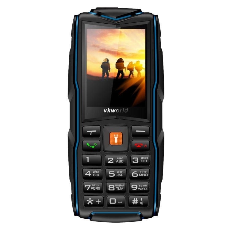 VKworld New Stone V3, Triple SIM, IP68 Waterproof Shockproof Dustproof,  3000mAh Large Capacity, 2.4 inch, SC6531CA Chipset, 21 Keys, LED Flashlight, FM, TF,  Russian Keyboard
