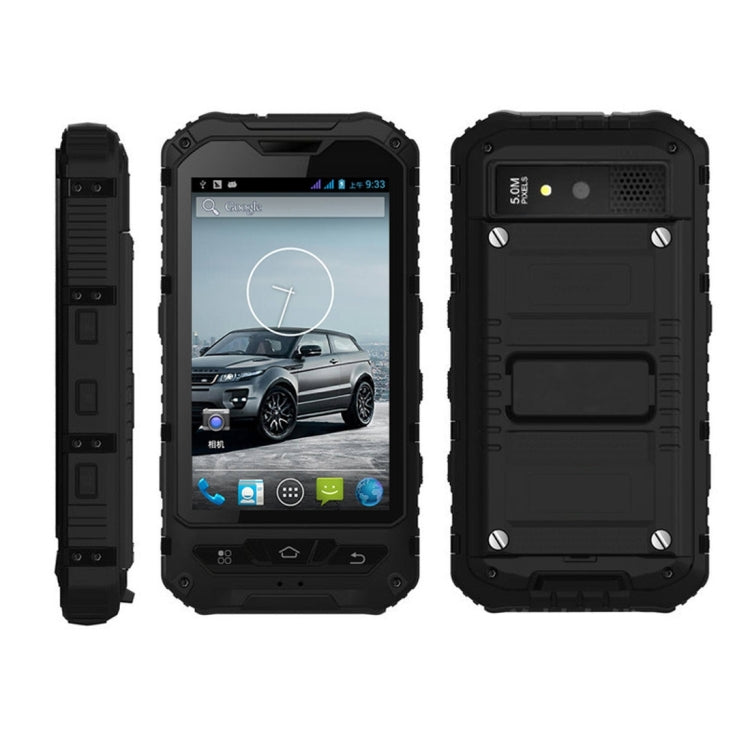 A8 Triple Proofing Phone, 1GB+8GB, IP68 Waterproof Dustproof Shockproof, 4.0 inch MTK6582 Quad Core up to 1.2GHz, Network: 3G(Black)