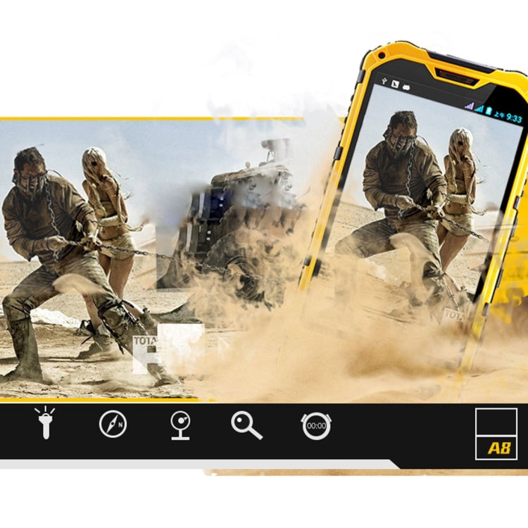 A8 Triple Proofing Phone, 1GB+8GB, IP68 Waterproof Dustproof Shockproof, 4.0 inch MTK6582 Quad Core up to 1.2GHz, Network: 3G(Black)