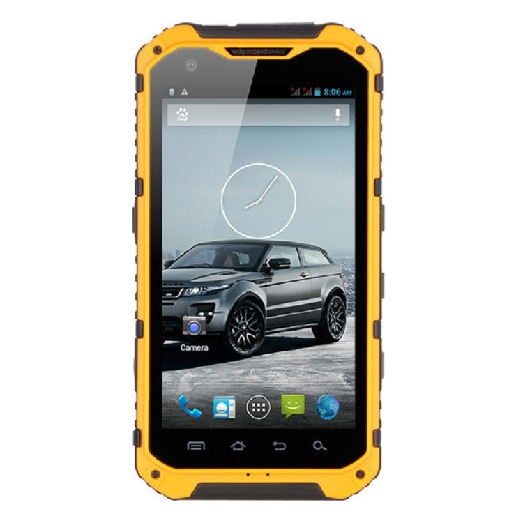 A9 Triple Proofing Phone, 1GB+8GB, IP68 Waterproof Dustproof Shockproof, 4.3 inch Android 4.2 MTK6582 Quad Core 1.2GHz, Network: 3G(Yellow)