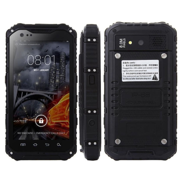 A9+ Triple Proofing Phone, 2GB+16GB, IP68 Waterproof Dustproof Shockproof, 4.3 inch Android 4.4 MTK6592 Octa Core up to 2.0GHz, Network: 3G(Black)