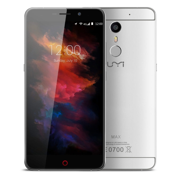 [HK Warehouse] UMI Max, 3GB+16GB, Fingerprint Scanner, 5.5 inch 2.5D Arc Android 6.0 MediaTek Helio P10 Octa Core, Network: 4G
