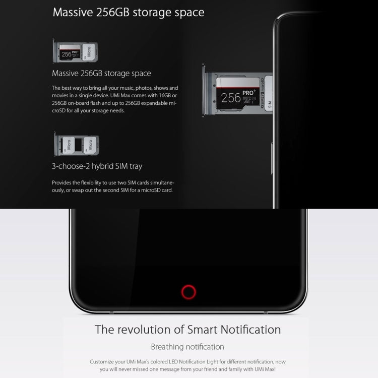 [HK Warehouse] UMI Max, 3GB+16GB, Fingerprint Scanner, 5.5 inch 2.5D Arc Android 6.0 MediaTek Helio P10 Octa Core, Network: 4G