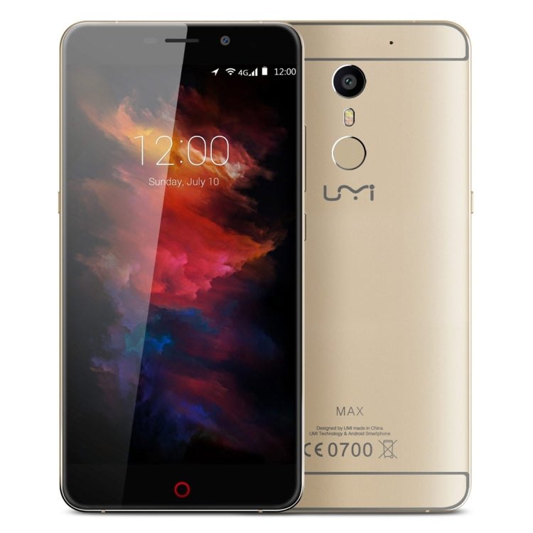 [HK Warehouse] UMI Max, 3GB+16GB, Fingerprint Scanner, 5.5 inch 2.5D Arc Android 6.0 MediaTek Helio P10 Octa Core, Network: 4G