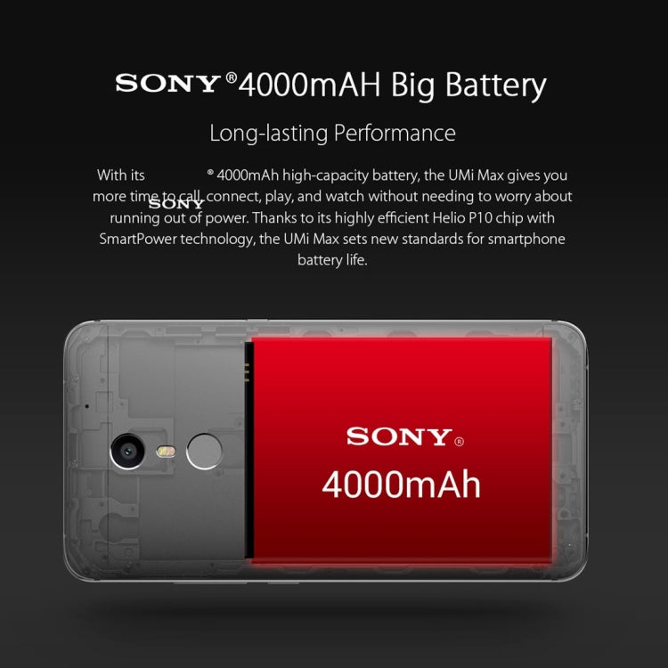 [HK Warehouse] UMI Max, 3GB+16GB, Fingerprint Scanner, 5.5 inch 2.5D Arc Android 6.0 MediaTek Helio P10 Octa Core, Network: 4G