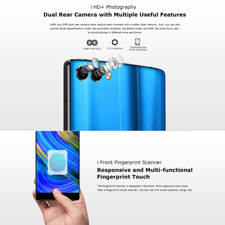 [HK Warehouse] HOMTOM S9 Plus, 4GB+64GB, Dual Back Cameras, Fingerprint Identification, 4050mAh Battery, 5.99 inch Android 7.0 MTK6750T Octa Core up to 1.5GHz, Network: 4G, Dual SIM, OTG, OTA(Black)