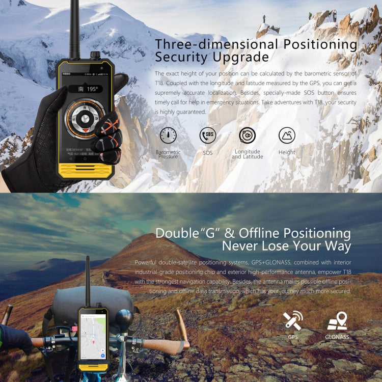 NOMU T18 Walkie Talkie, 3GB+ 32GB, Fingerprint Identification, IP68 Waterproof Dustproof Shockproof, 5200mAh Battery, 4.7 inch Android 7.0 MTK6737T Quad Core up to 1.5GHz, Network: 4G, Intercom, NFC, OTG