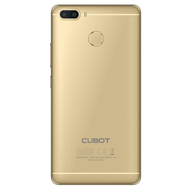 [HK Warehouse] CUBOT H3, 3GB+32GB, Dual Back Cameras, Fingerprint Identification, 5.0 inch Android 7.0 MTK6737 Quad-Core up to 1.3GHz,  Network: 4G, Dual SIM, OTG