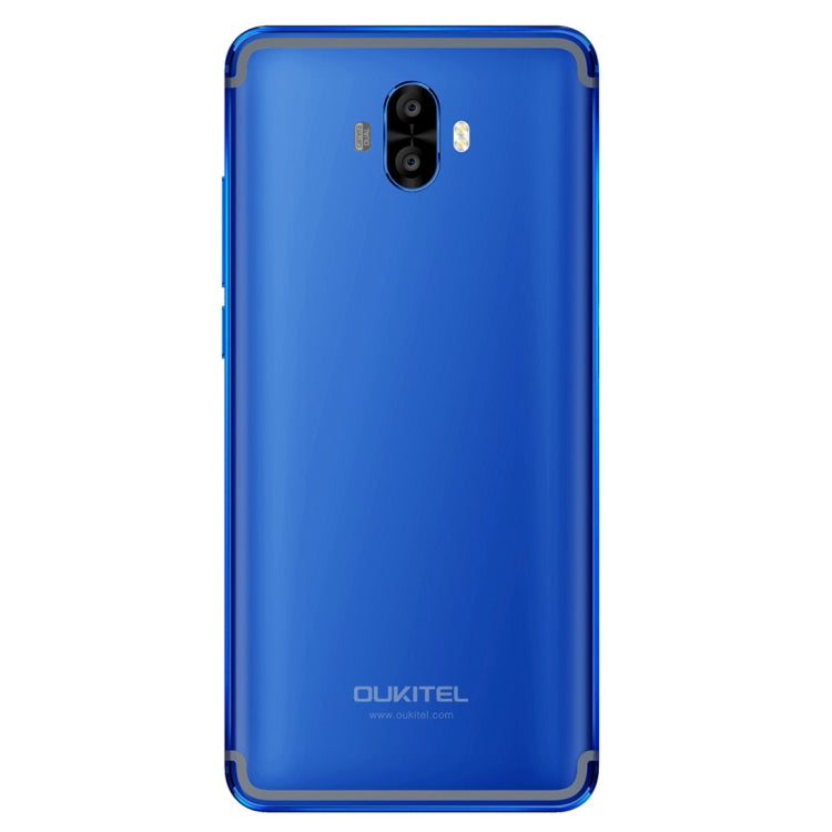[HK Warehouse] OUKITEL K8000, 4GB+64GB, Dual Back Cameras, 8000mAh Battery, Fingerprint Identification, 5.5 inch Android 7.0 MTK6750T Octa Core up to 1.5GHz, Network: 4G, Dual SIM, OTG(Blue)